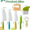 Kids Cooking Cutter Set Safe Reusable Plastic Toddler Knife Potato Crinkle Cutter Peeler Children DIY Kitchen Accessories 2023 2