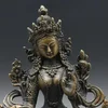 China collect exquisite Tibet Brass Tibetan Buddhism Statue ---- White tara 5