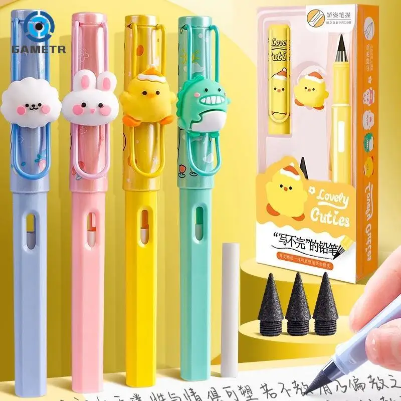 

3pcs/set Eternal Pencil Unlimited Writing No Ink Pen Pencils For Writing Art Sketch Stationery Kawaii Pen School Supplies
