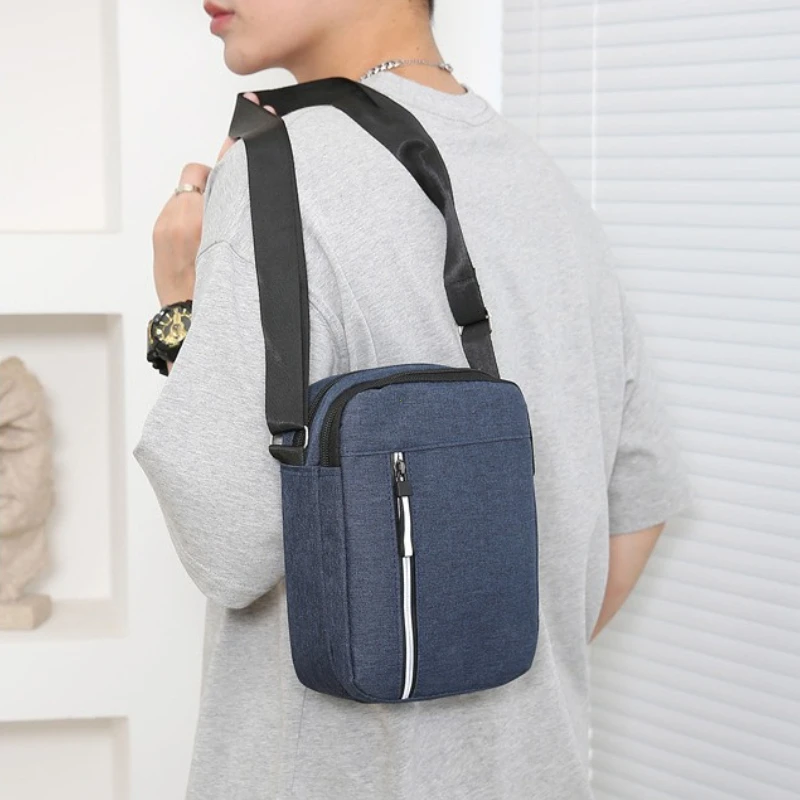 Large Capacity Crossbody Bag For Men Durable Casual Nylon Waterproof Handbag Messenger Bag Travel Male Fashion Shoulder Bag