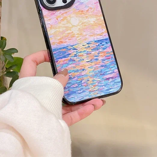 MagSafe Acrylic Sea Wave Phone Case Cover for IPhone 11 12 13 14 15 Pro Max Case for IPhone 15 Pro Max