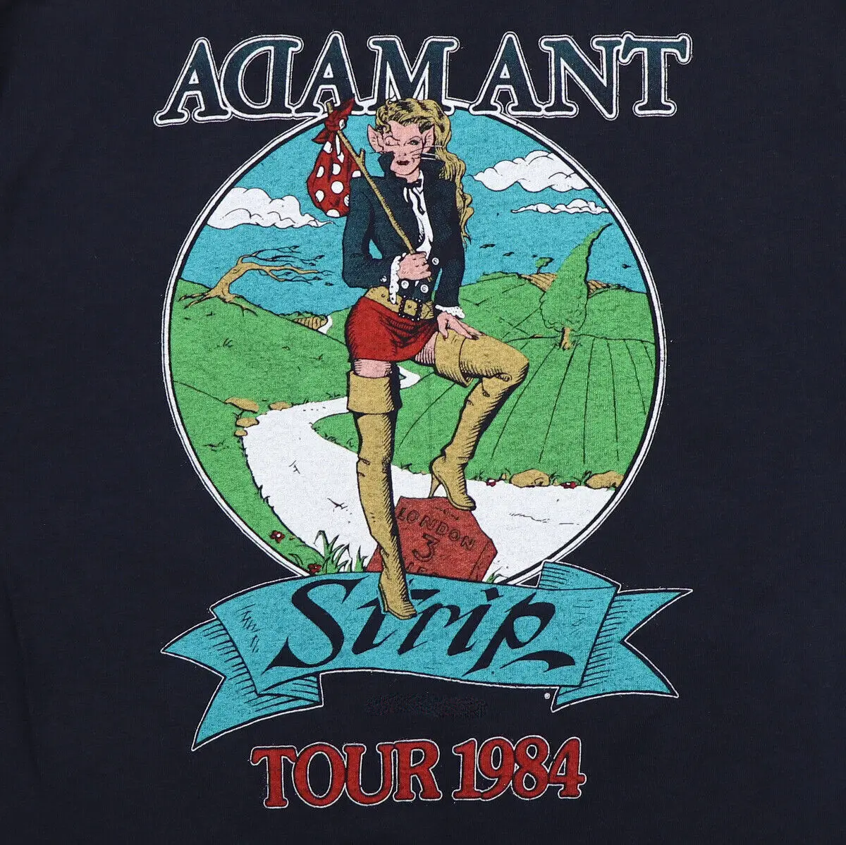 Vintage Strips Tour Of Adam Ant Cotton All Size Black Uomo Donna Tee Shirt Ab222 Maniche Lunghe O Corte