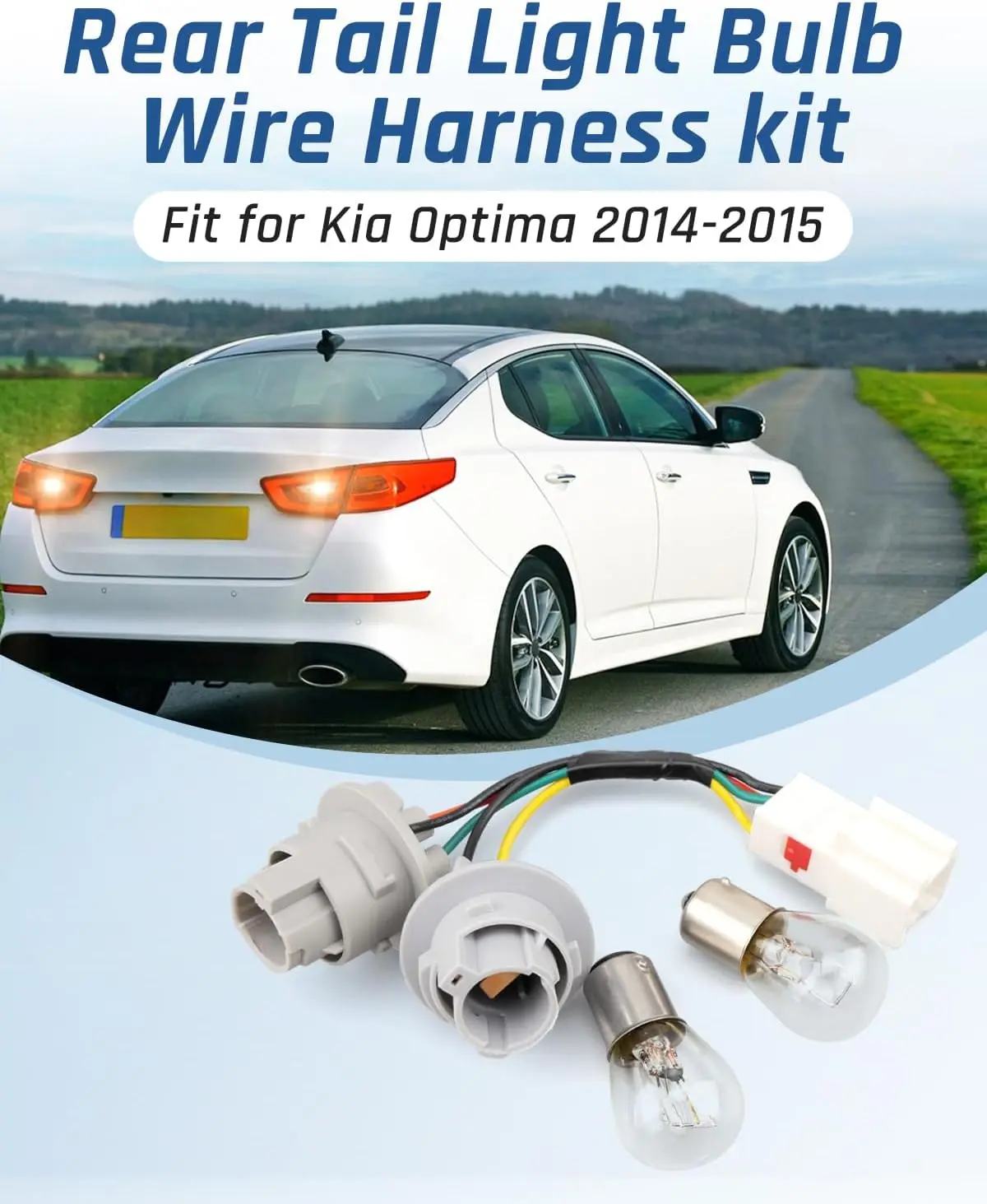 92451-4C500 후면 테일 라이트 전구 소켓 및 와이어 하네스는 Kia Optima 2014 2015에 적합합니다. 924514C500을 대체합니다.