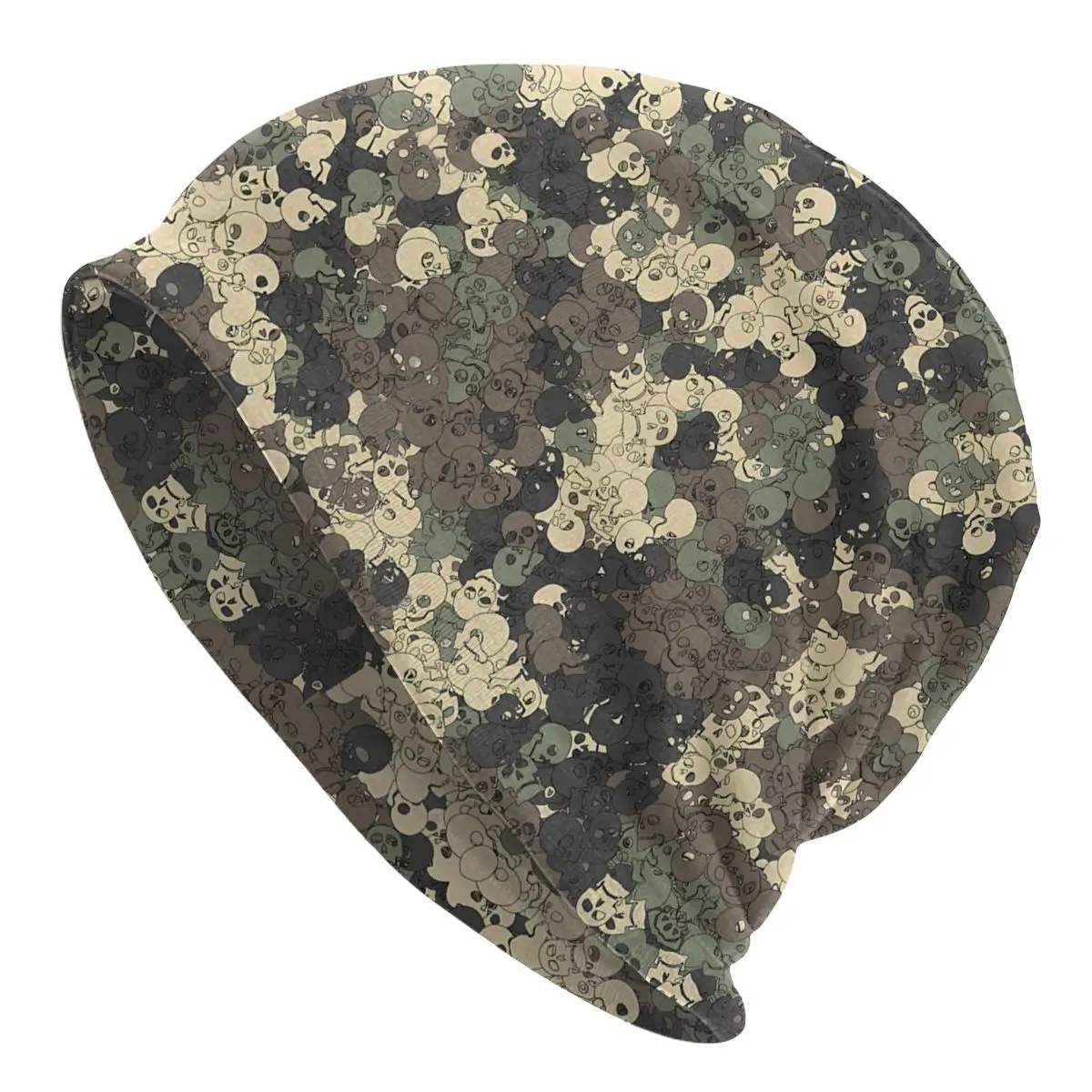 

Skull Camouflage Cap Men Women Paragraph Beanie Warm Fashion Hundred Take Ins Pullover Slouch Hiphop Thin Unisex