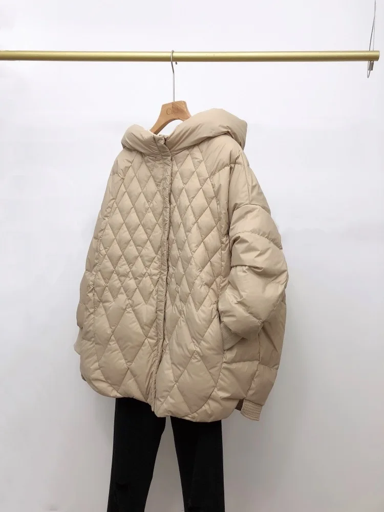 Down Coats Women Coat Mid Length Jackets Hooded Full Sleeve Y2k Streetwear Elegant Splice Jacket Thick Warm Autumn Winter
