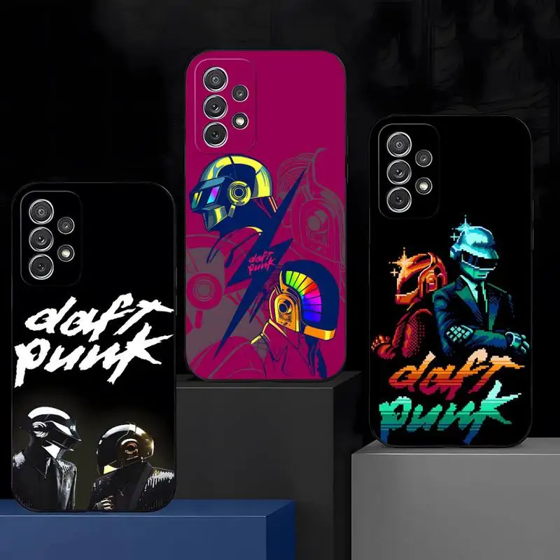 Rock Music Daft Punk Helmet Phone Case Funda Per Samsung 23 Ultra S21 Lite S30 S20 Fe S9 S10 E Plus Cover Posteriore Con Design Antiurto