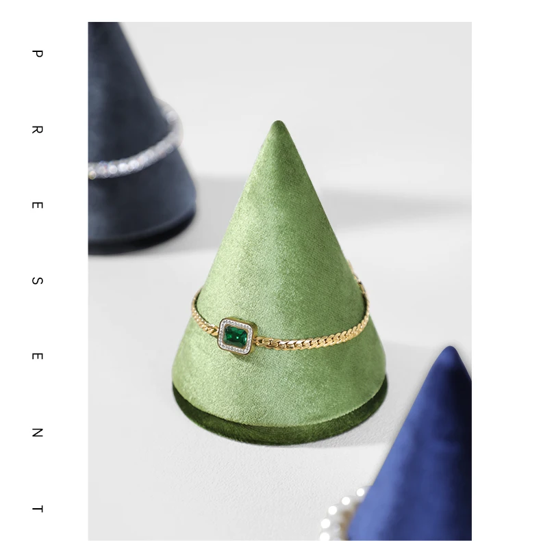 Yinbeini Velvet Conical Bangle Stand Jewelry Display Storage Holder for Bracelet Wristwatch TB032