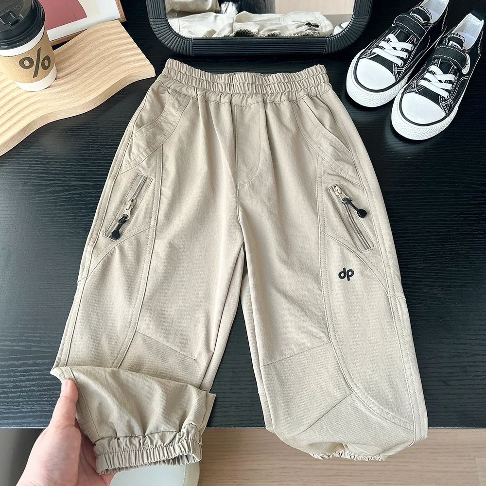 Spring Boys Casual Cool Pants Kids Children Trousers Three Colors