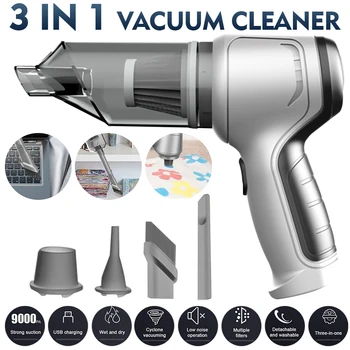 ​9000Pa 3In1 Wireless Vacuum Cleaner 120W Automobile Portable Cordless Handheld Vacuum Electric appliance Cleaner For Auto Car 1