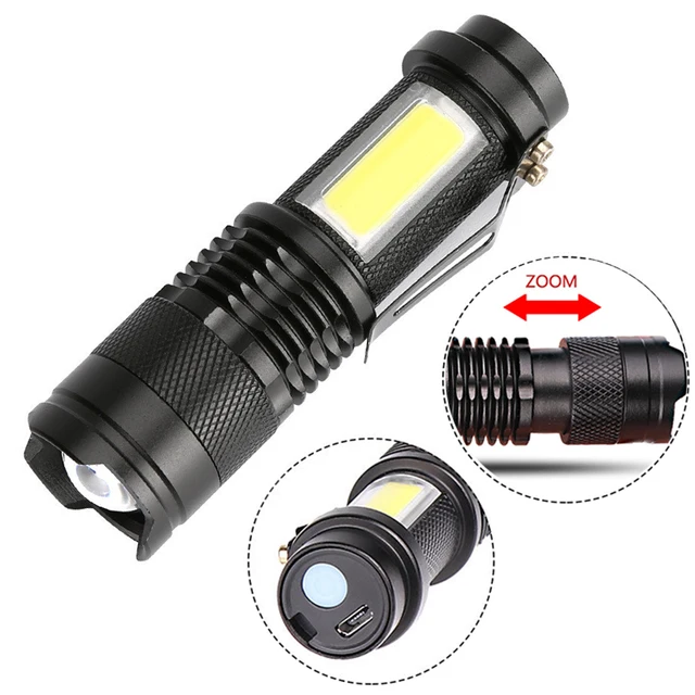 Built In Battery XP-G Q5 LED Mini Flashlight