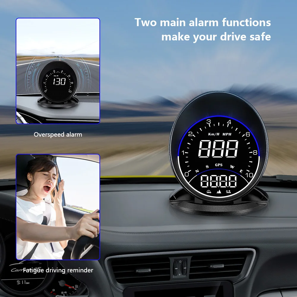 ZQKJ-G6 HUD GPS ý  ڵ   ÷,  ӵ ڵ  ׼  溸 LCD ȭ