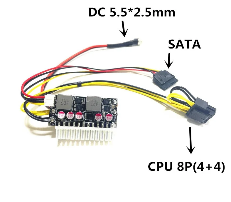 ATX Switch Mining PSU 24pin MINI ITX DC To ATX PC Power Supply - 13.5-25V, 24V 250W Gallium Nitride On-board Computer Battery Description Image.This Product Can Be Found With The Tag Names Computer Cables Connecting, Computer Peripherals, Dc, PC Hardware Cables Adapters