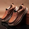 2024 Retro Loafer Genuine Split Leather Classic Shoes Sewing Comfortable Men Casual Slip-on Club Party Shoe Spring Summer