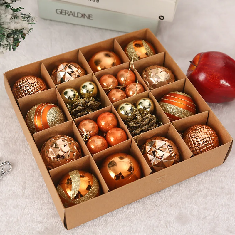

2023 42Pcs 6cm Christmas Ball Decoration Christmas Tree Hanging Accessories Gift Box Store Window Hotel Family Indoor Pendant