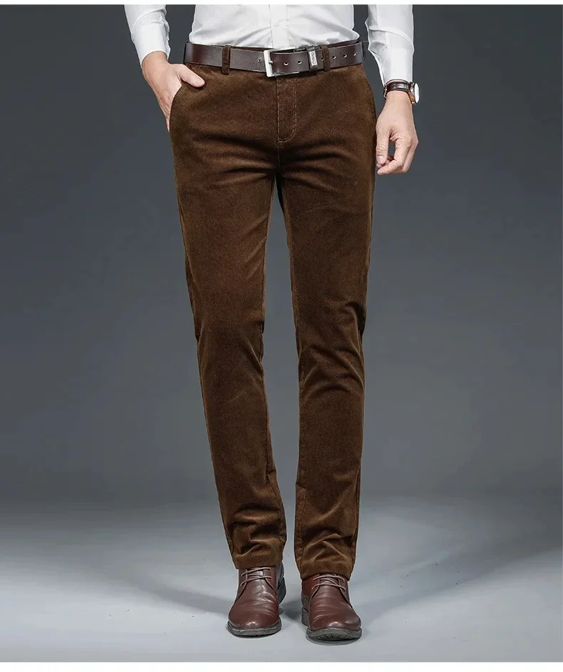 Autumn Classic Velvet Black Elegant Men Suit Pants Casual Men's Trousers Slim Fit Formal Business Custom Plus Size Men Pants