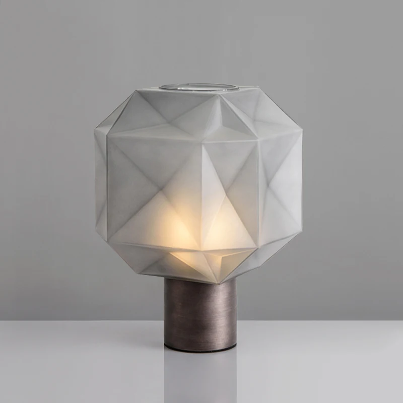 

Post-Modern Minimalistic Art Designer Living Room Bedroom Study Model Room Hotel Bedside Diamond Glass Lamp