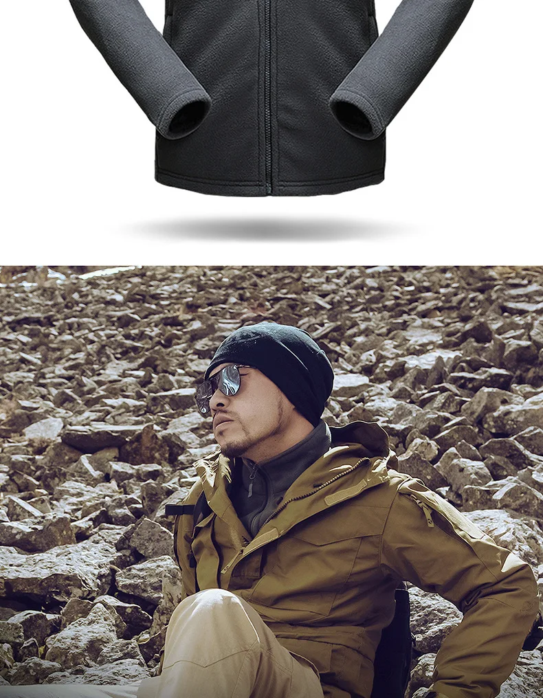 M65 Multicam Taktische Jacken für Herren, wasserdichte Windjacken, männlicher Camouflage-Motorradparka, Trenchcoat – Detail 15