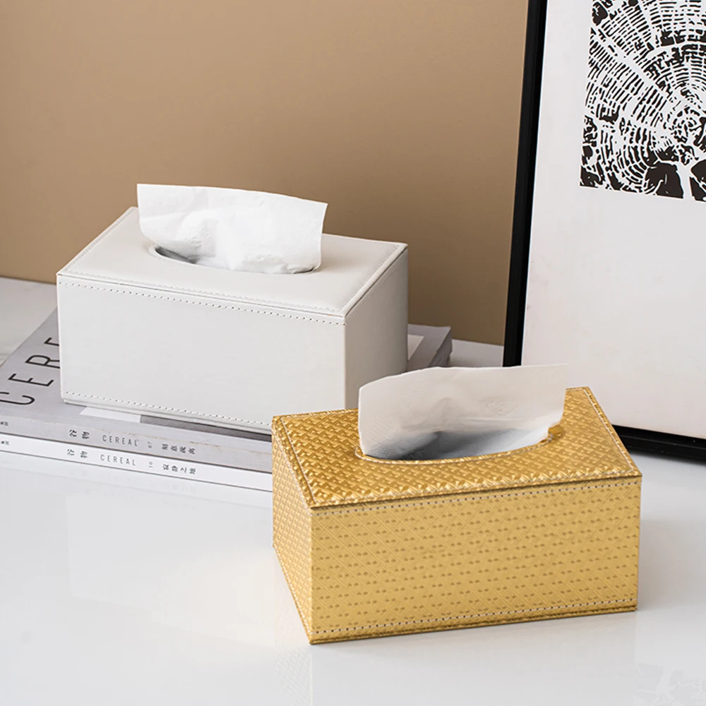 

Leather Tissue Box Home Decoration Napkin Holder Living Room Decoration Bedroom Kitchen Desktop Nordic Large Storage Box