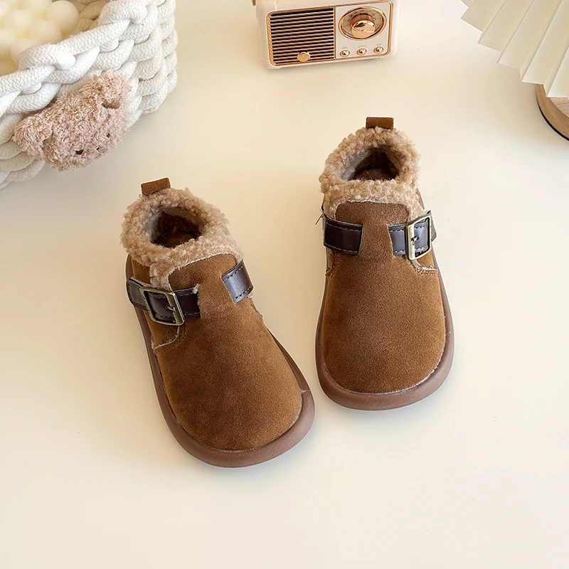2025 Children Casual Cotton Shoes for Girls Boys Winter New Fashion Korean Style Soft Bottom Anti-slippery Versatile Warm Shoes