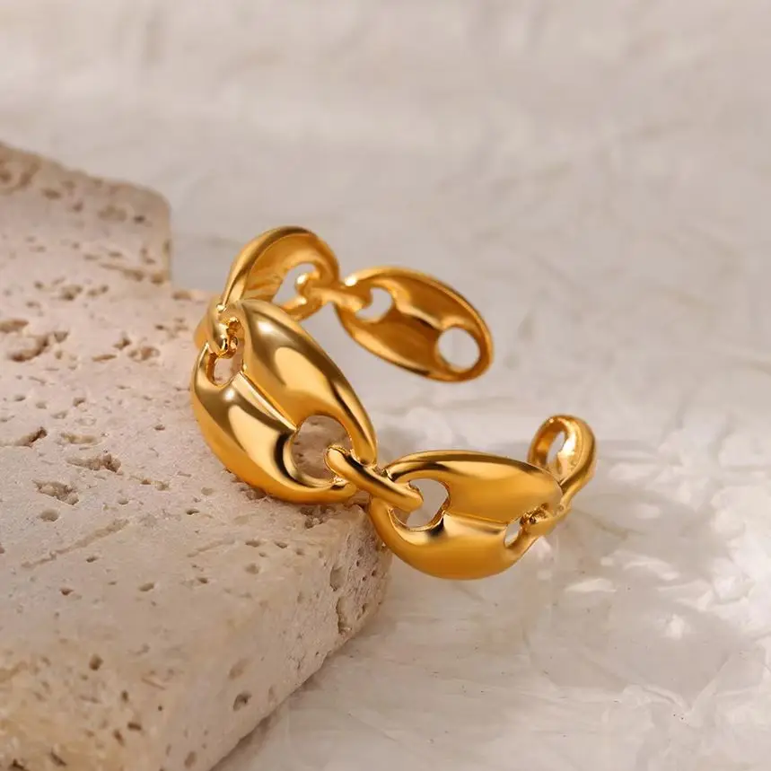 Simple Oval Hollow Open Rings For Women