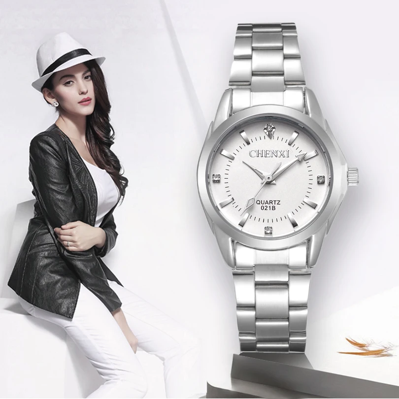 Women's Luxury Stainless Steel Luminous Quartz Wristwatch