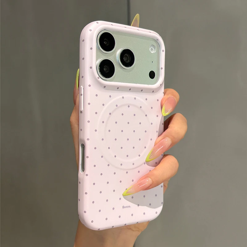 Fashion Stone Texture Magnetic Phone Case with Magsafe - Hard TPU Back Cover