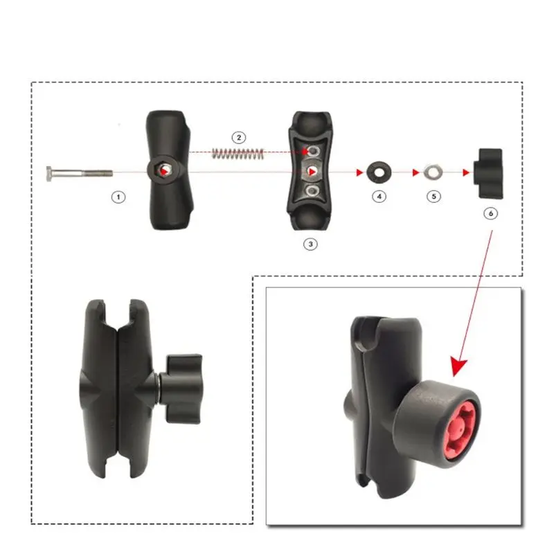 Anti Theft Pin-Lock for Ram Mount 1 inch Diameter B Size Arm Socket