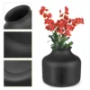 Large Modern Iron Vase Matte Finish Premium Material Home Office Decor Black Flower Pot Vases Container Metal Flower Home 4