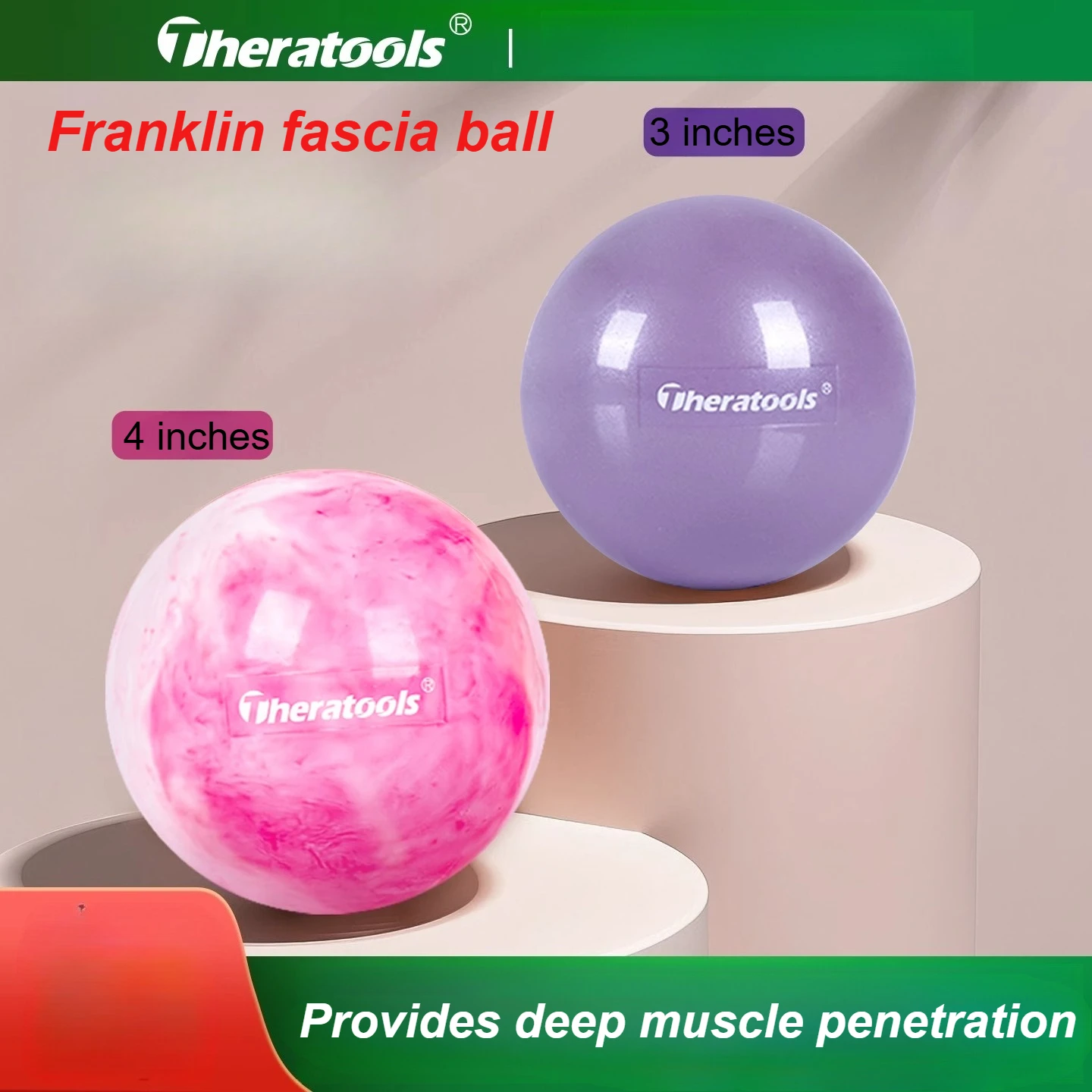 Frank1in Fascia Ball - Pilates Muscle Release, Pelvic Floor Training, Sports Rehabilitation, Yoga & Core Ball S7ff15fb6250d4d85bad83cebddabed6dM