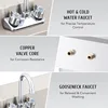 Commercial Stainless  Faucet, Wall Mount Kitchen Sink for Restaurant Bar RV Bathroom Laundry Room (17 x 15 Inches) 6