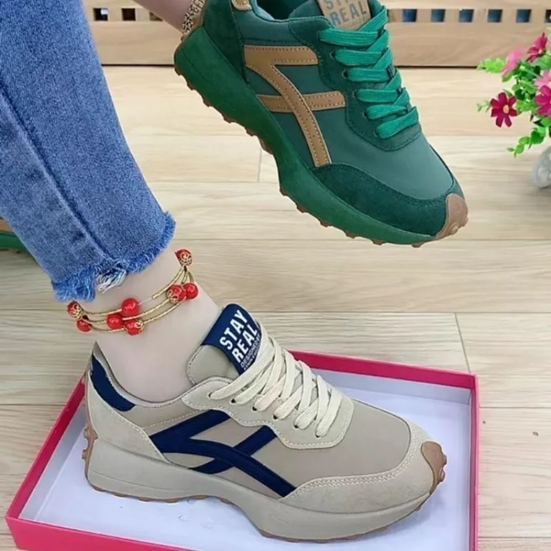 Luxury Platform Shoes New Leisure Anti-slip Green Running Fashion Designer Shoes Sports Leather Womens Sneakers  Fashion Shoes 2