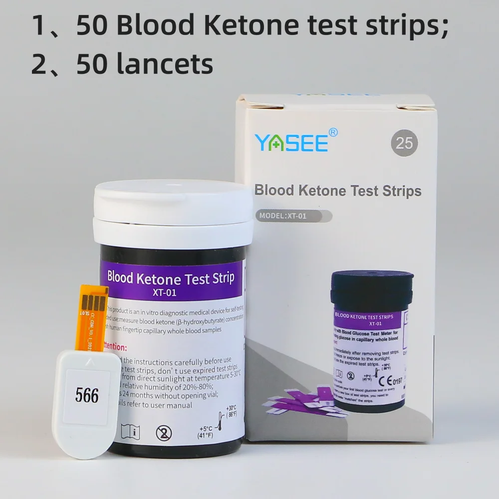 Multifunctional Glucose, Ketone, and Uric Acid Testing Kit with Large LCD Display