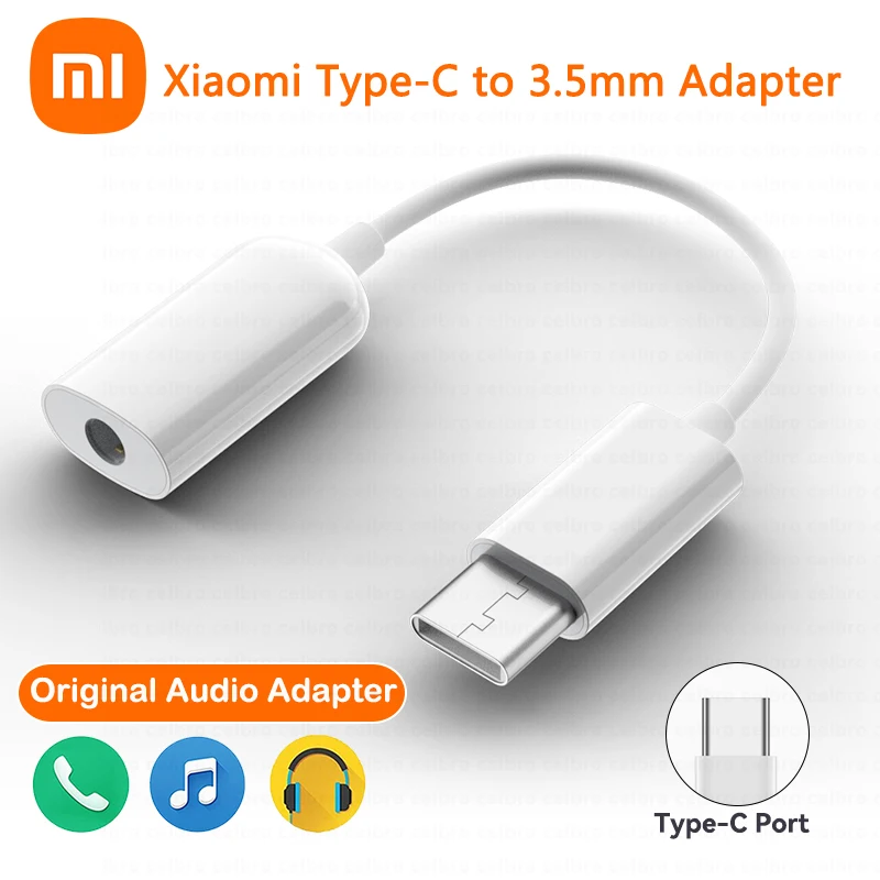 Оригинальный аудиоадаптер с разъемом Usb Type-C на 3 5 мм Aux для Xiaomi Mi 12 11 9 Pro Redmi K40 Pad
