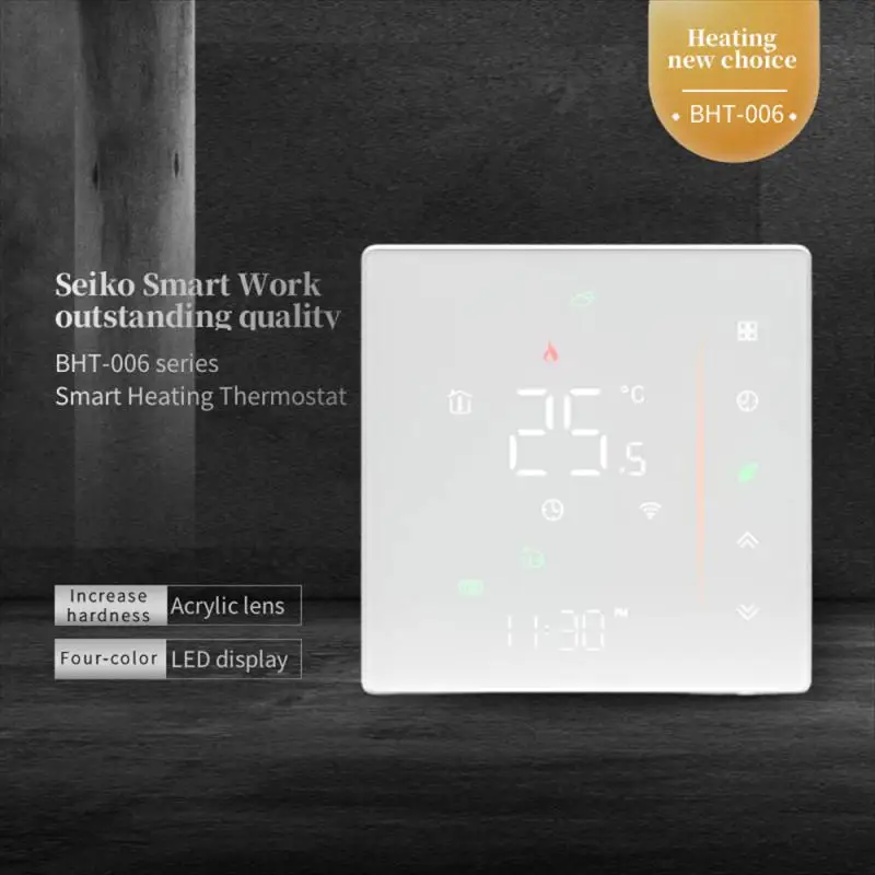 

Zigbee Thermostat Room Temperature Controller of Water/Electric Floor Heating Gas Boiler Humidity Tuya Work with Alex 5A16A