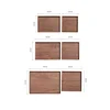 Square Tray Solid Wood Pallet Japanese Black Walnut Tableware Food Plate Rectangle Kitchen Supplies Hotel Serving Serving Tray 5