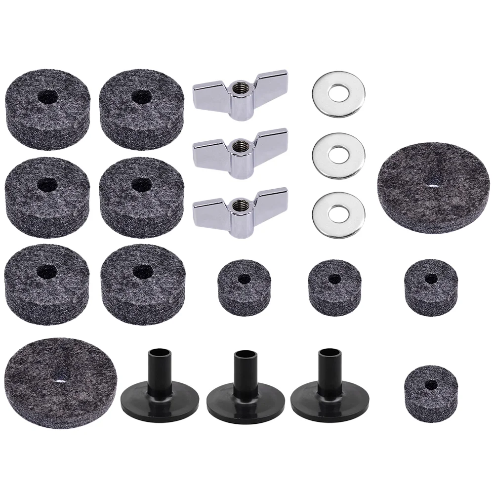Drum Pad Felt Kit Pads for Cymbal Accessories Nut Cymbals 5x5x07cm Professional Washers Stand Felts Grey Small Non-slip