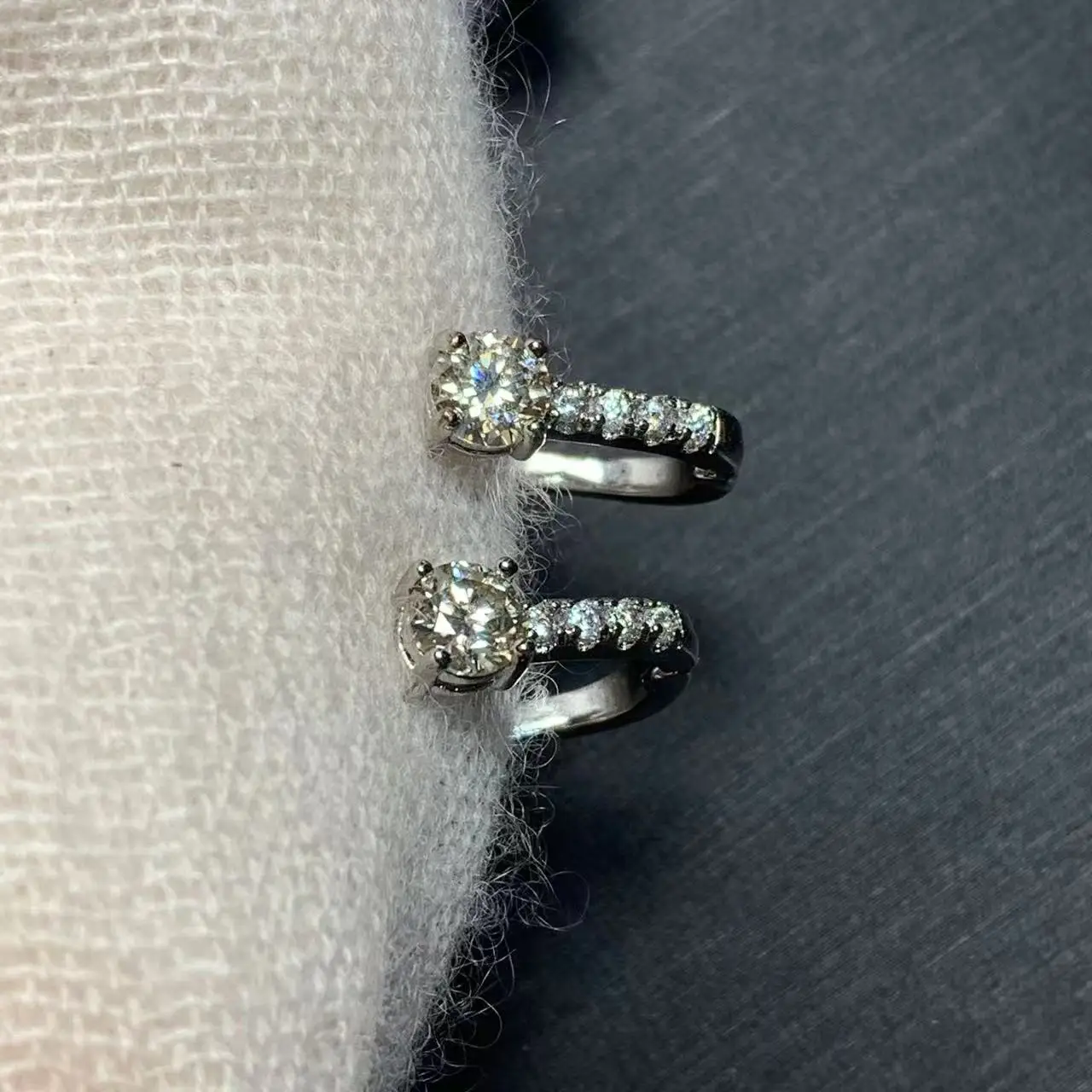 Moissanite Diamo Stud Earrings For Women COPPER Vintage Femme Gift Prevent Allergy Fine Jewelry Stone