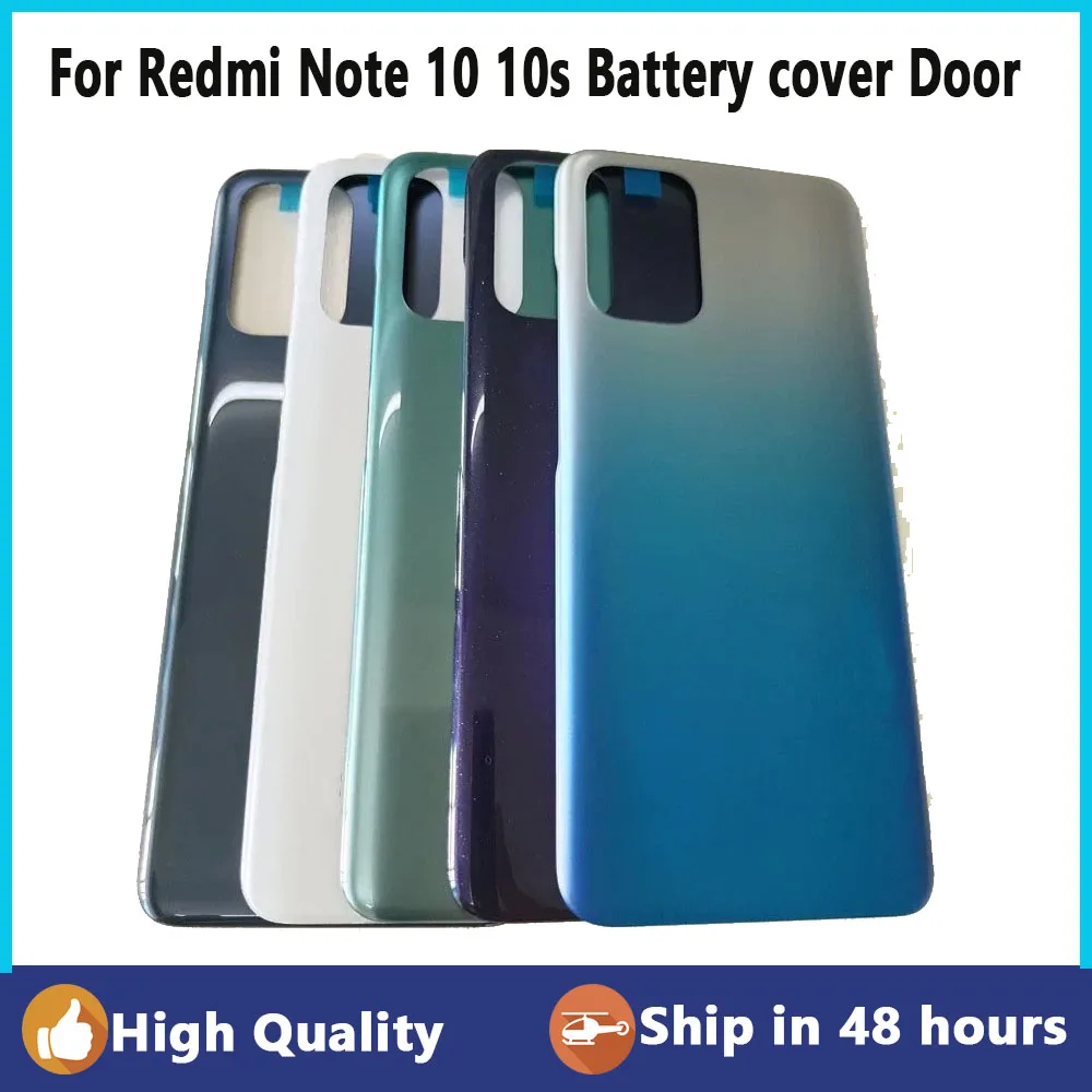 

For Xiaomi Redmi Note 10 Back Battery Cover Door Panel Housing Case Replacement Parts For Redmi Note 10S Battery cover