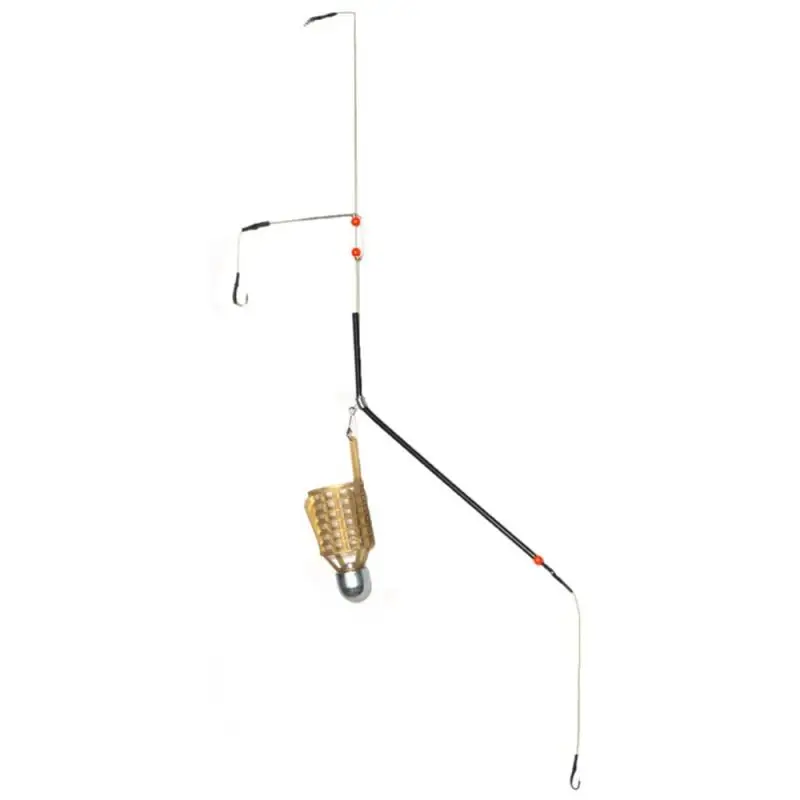 라인 후크가 있는 낚시 미끼 케이지, 피더 바구니 거치대 액세서리, 20G-50G 길이 47cm