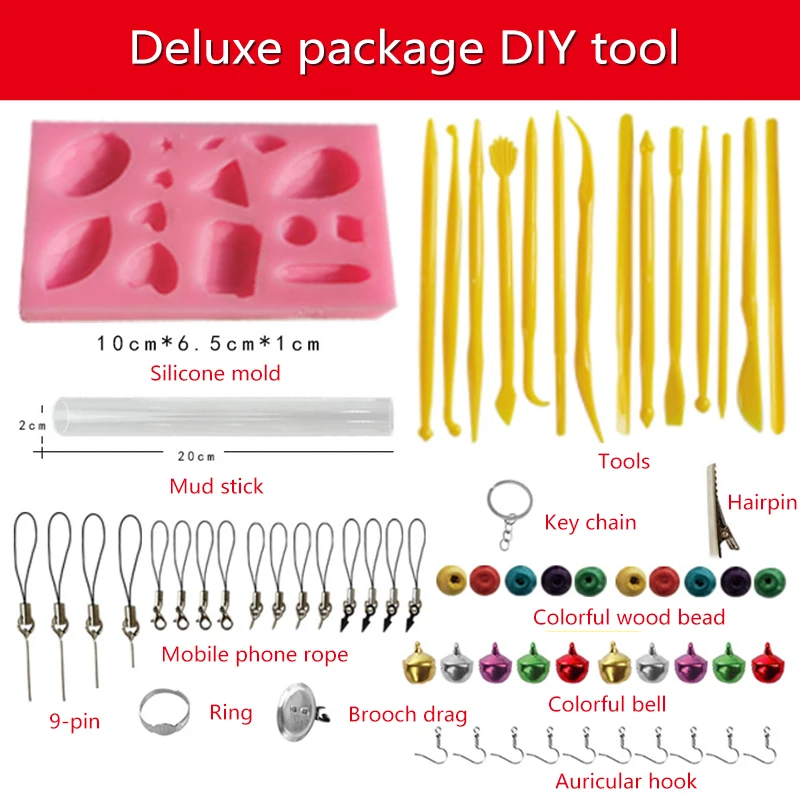 Soft clay 24 color 70 color plasticine 50 clay tool set diy soft handmade children's handmade gift toys modelling clay