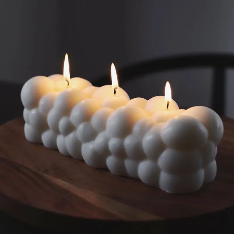 Large 29CM Cloud Candle Silicone Mold Cuboid Bubble Ball Magic Cube Cake Chocolate Silicone Mold Baking Tool Supplies soap mold