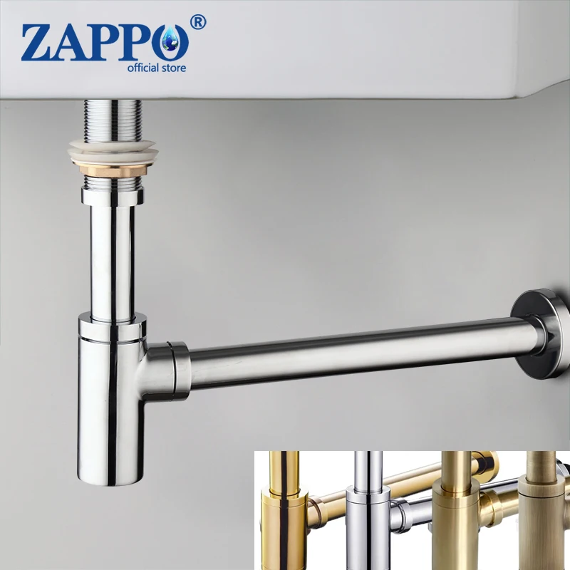 

ZAPPO Bathroom Sink Bottle Trap Wash Basin Waste Siphon Pipe Kits Toilet Deodorization Insect Stopper Bathroom Drain Fittings