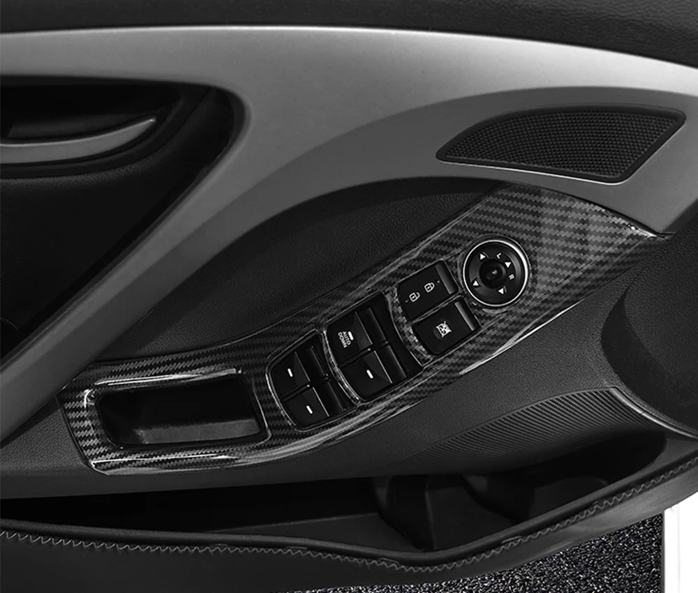 

Для Hyundai Elantra Avante Sedan LHD 2012-2015, внутренняя дверная ручка, панель подъема окон, кнопка переключения, крышка, наклейка, отделка, молдинги
