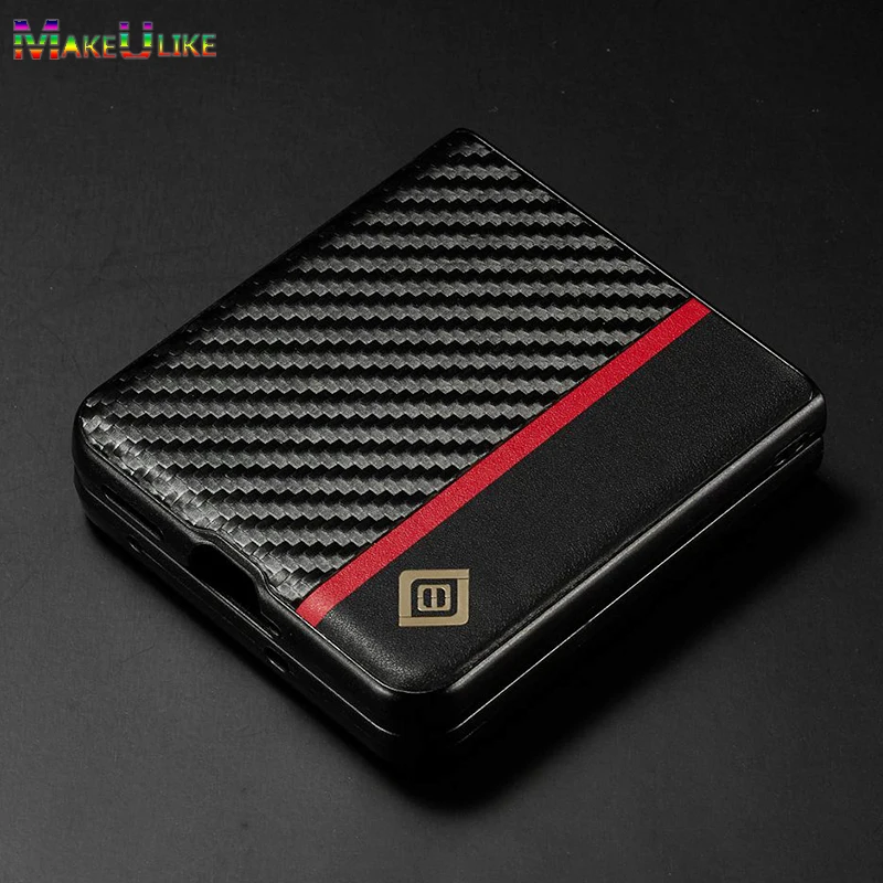 Custodia In Pelle Per Oppo Find N2 Flip Case Red Strip Cover Posteriore Antiurto Per Oppo Find N2 Flip N 2 Case