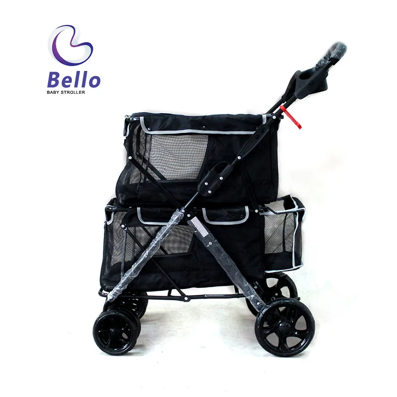 

BELLO Pet Stroller Portable Upper and Lower Two-story Dog Cart Is Suitable for Small and Medium Pet Dogs Dog Carrier