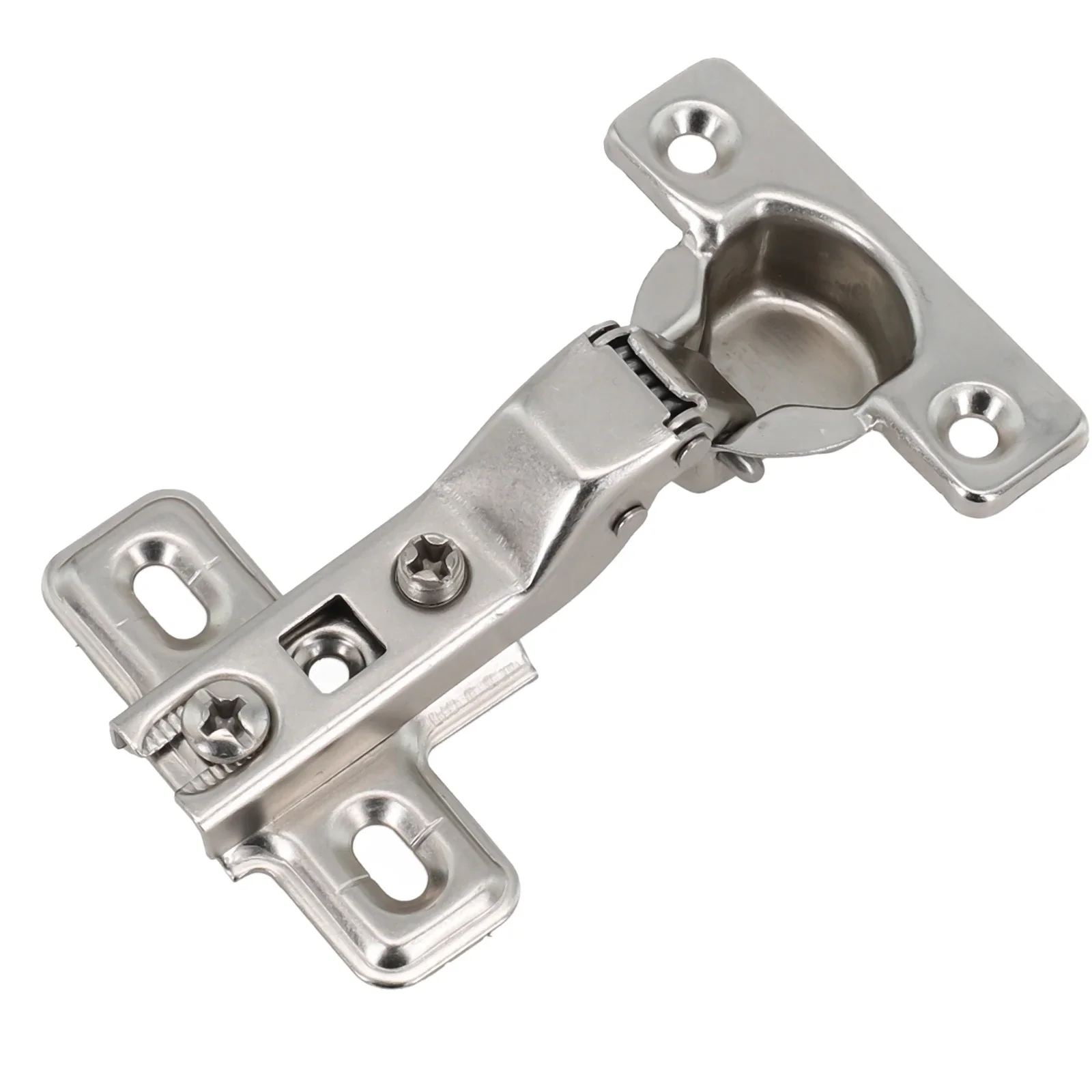 Repair Plate Hinge Cabinets Hydraulic Type Non-fading Stainless Steel 2pcs 8.5*5.3cm Full Cover/half Cover/inline For Wardrobes