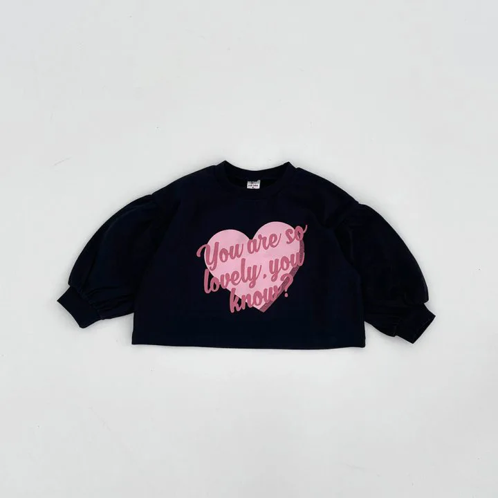 Girl Sweatshirt Kids Autumn Long Sleeve Letter Heart Print Loose Pullover Tops
