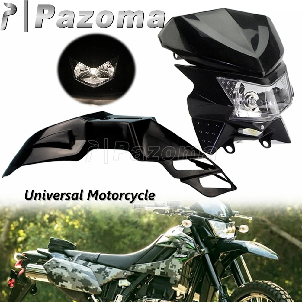 Unviersal Dual Sport Dirt Bikes Parafango Anteriore Motocross Faro Faro Per Kawasaki Kx Klx 65 80 110 125 140 230 250 300 650