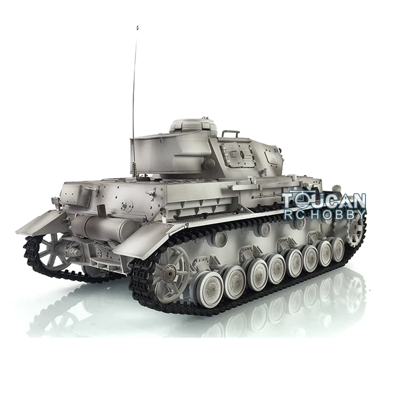 Outdoor Toys Toucan 2.4G Heng Long 1/16 Snow 7.0 Upgraded Panzer IV F RTR Remote Control RC Tank 3858 Metal Tracks TH17390 6