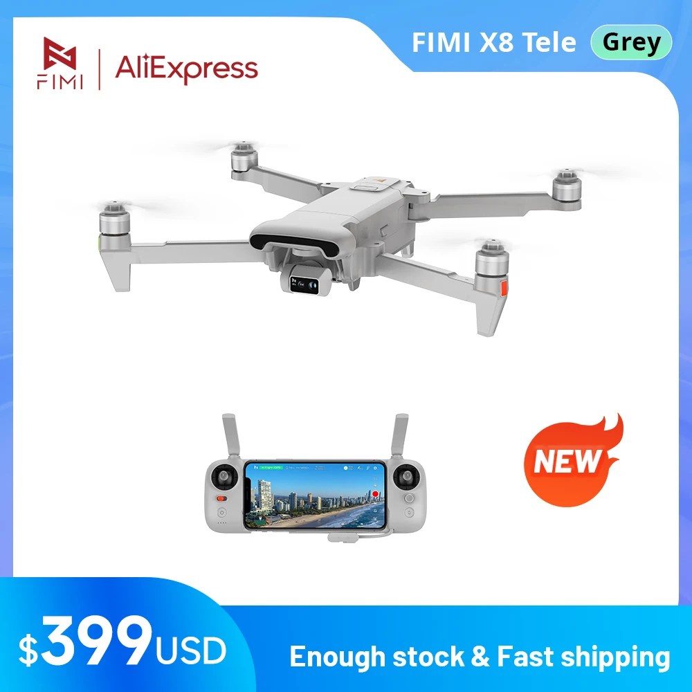 FIMI X8 TELE MAX Drone Con Fotocamera 4K HDR, 48MP, Gimbal A 3 Assi, Autonomia 20 Km - 2